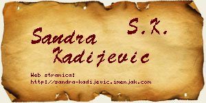 Sandra Kadijević vizit kartica
